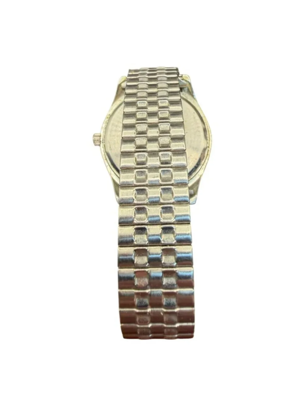 Vintage FMD Mens Stainless Steel Watch Japan Movement & Silver Dial New battery